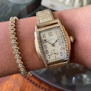 Vintage 1930s Waltham Watch Men's Gold Watch